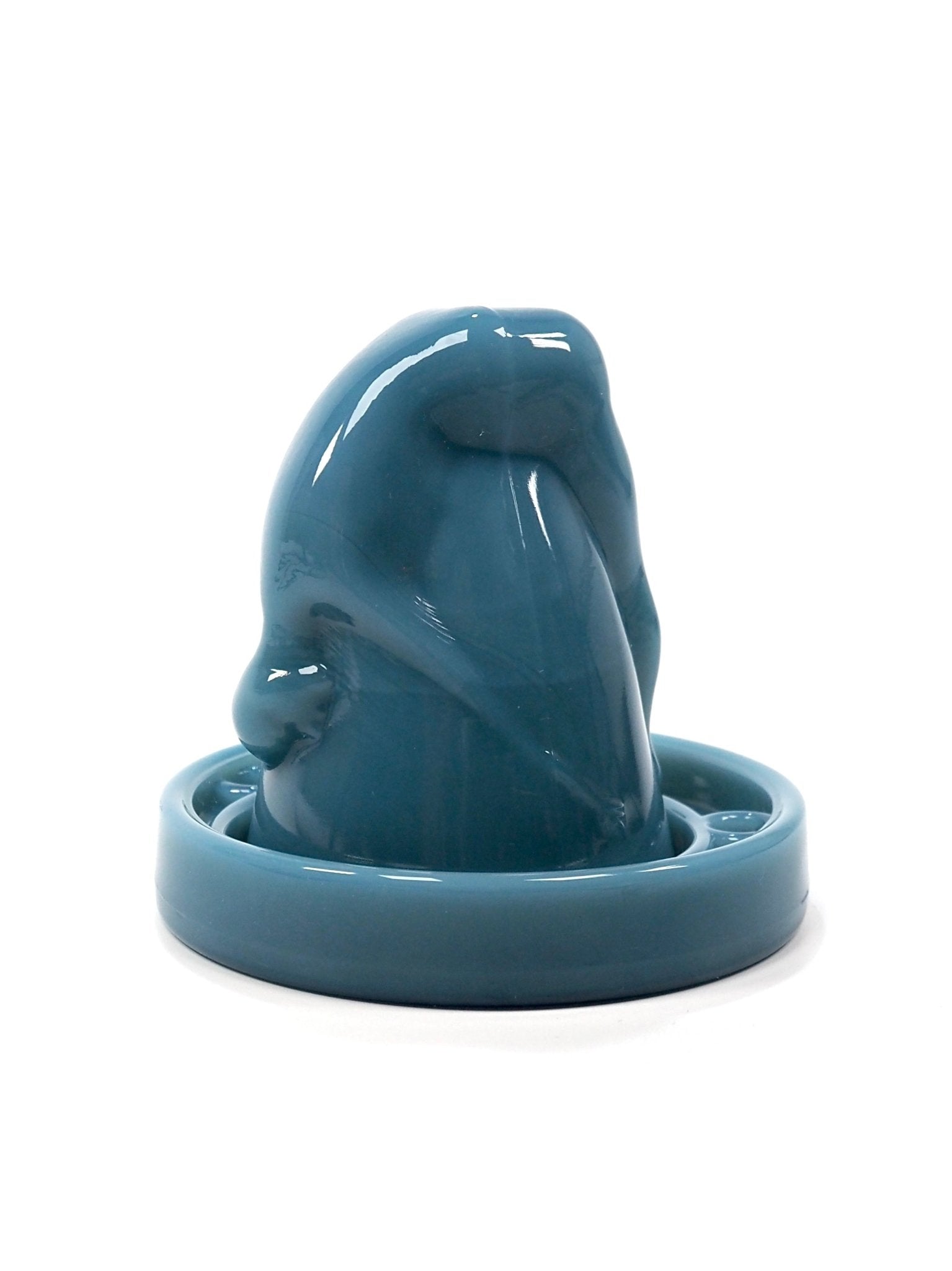 Mosser Georgia Blue Bottoms Up Glass - Georgie's NYC - Drinkware