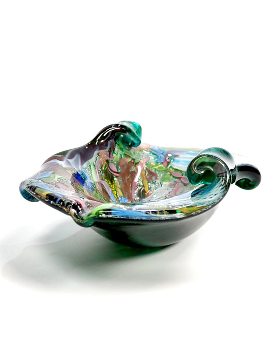 Murano Glass Green Multicolored Tutti Frutti Bowl - Georgie's NYC - Decorative Bowls