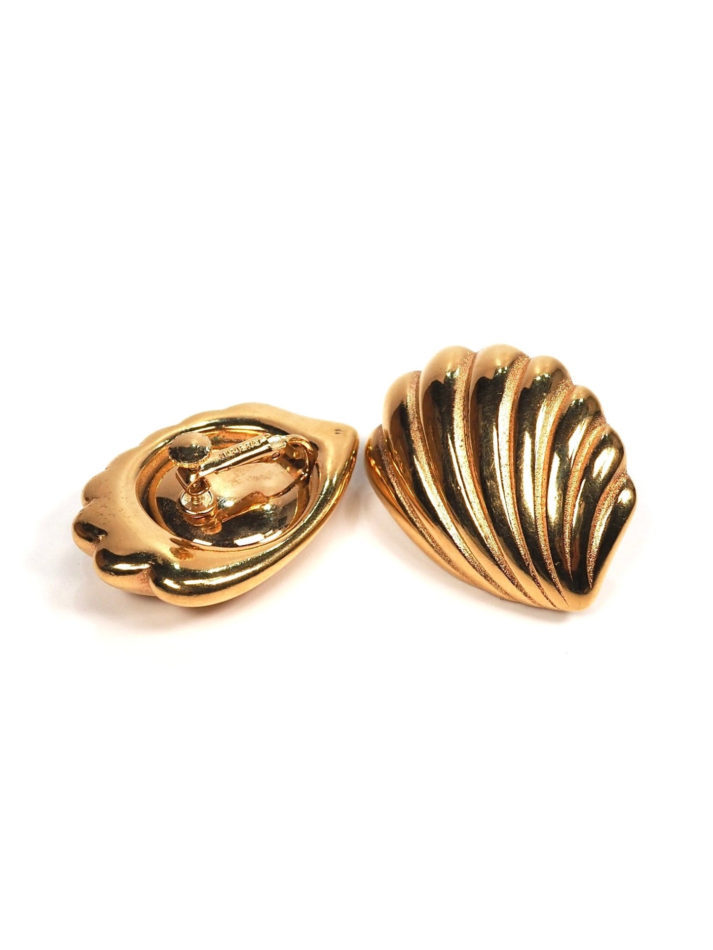 Napier Gold Shell Wave Statement Earrings - Georgie's NYC - Earrings