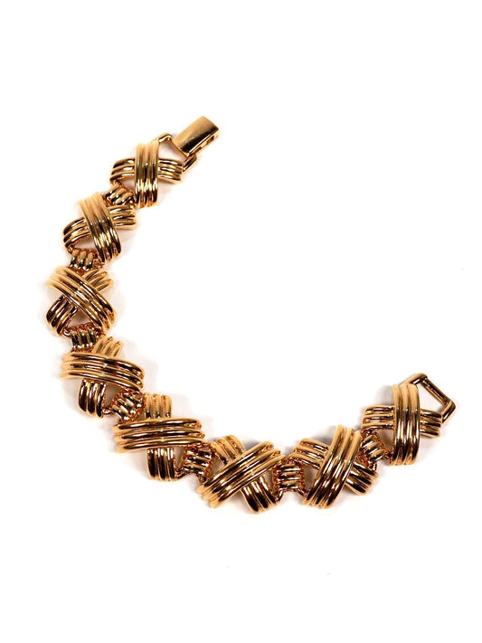 Napier Gold X Link Bracelet - Georgie's NYC - Bracelets