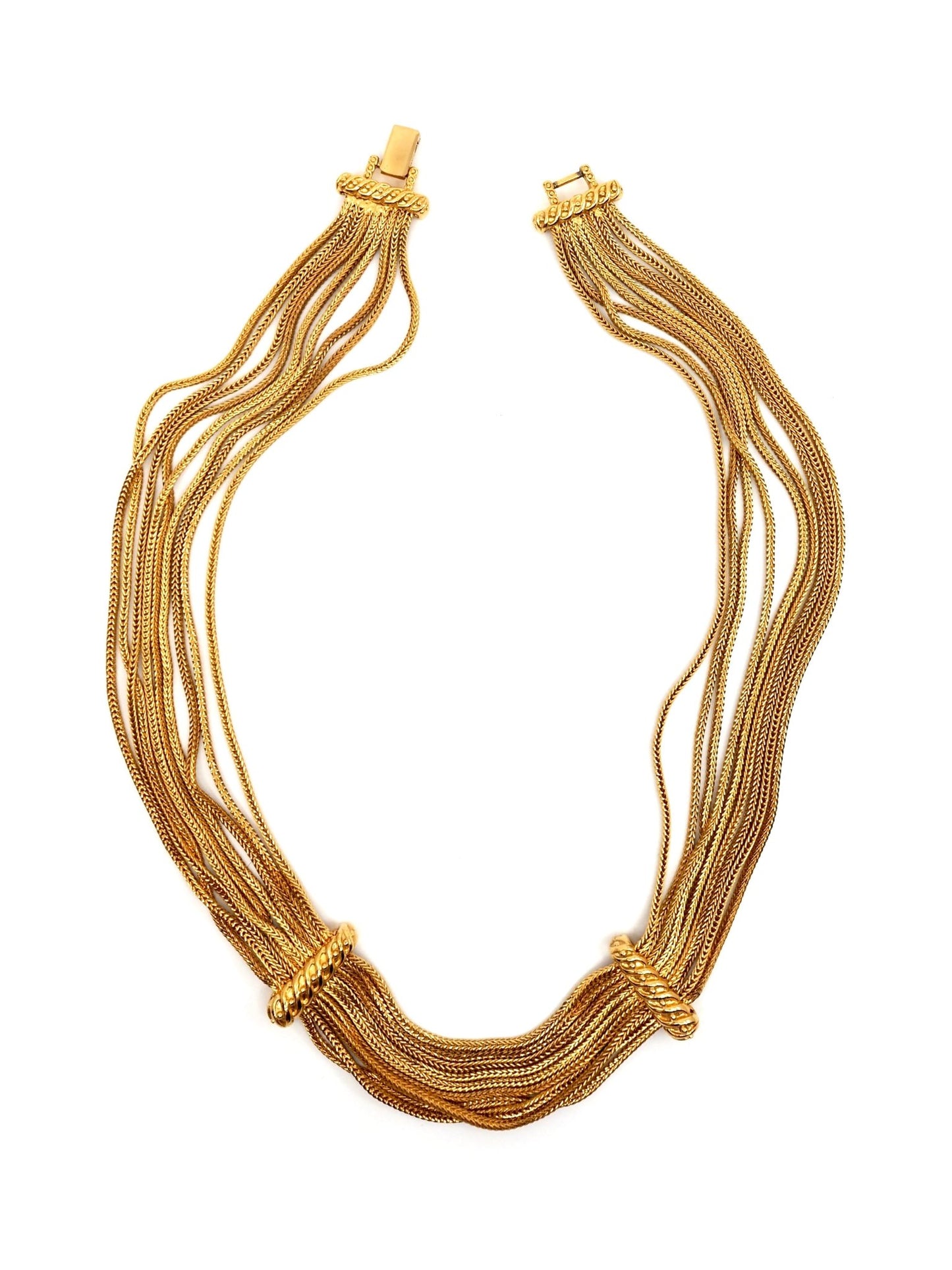 Napier Multi Strand Herringbone Chain Necklace - Georgie's NYC - Necklaces