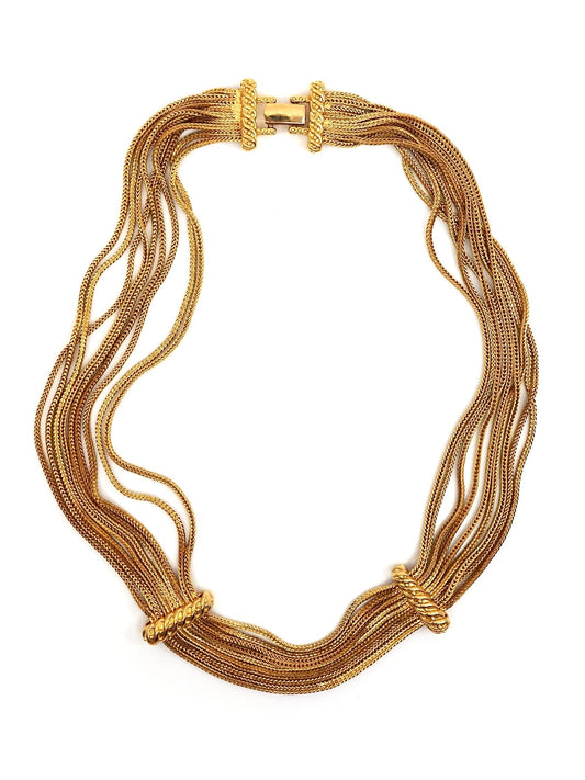 Napier Multi Strand Herringbone Chain Necklace - Georgie's NYC - Necklaces