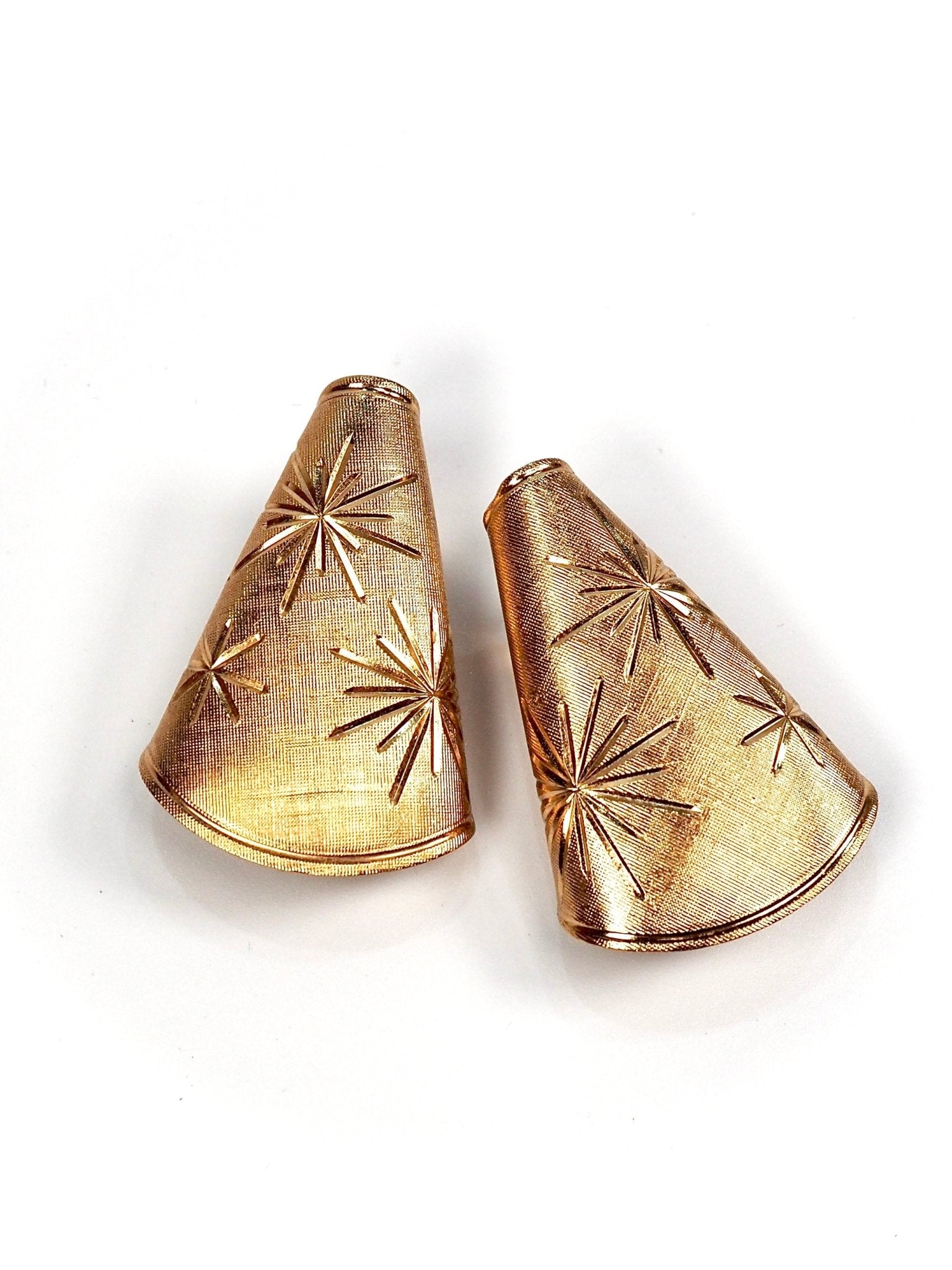Napier Textured Gold Starburst Earrings - Georgie's NYC - Earrings