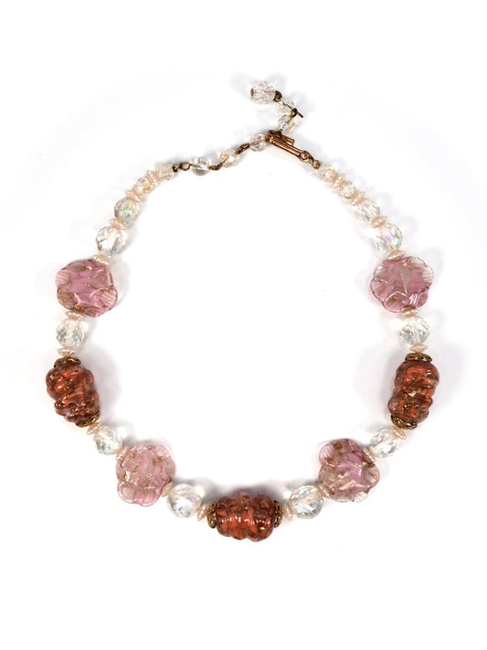 1960s Venetian glass choker necklace vintage jewelry
