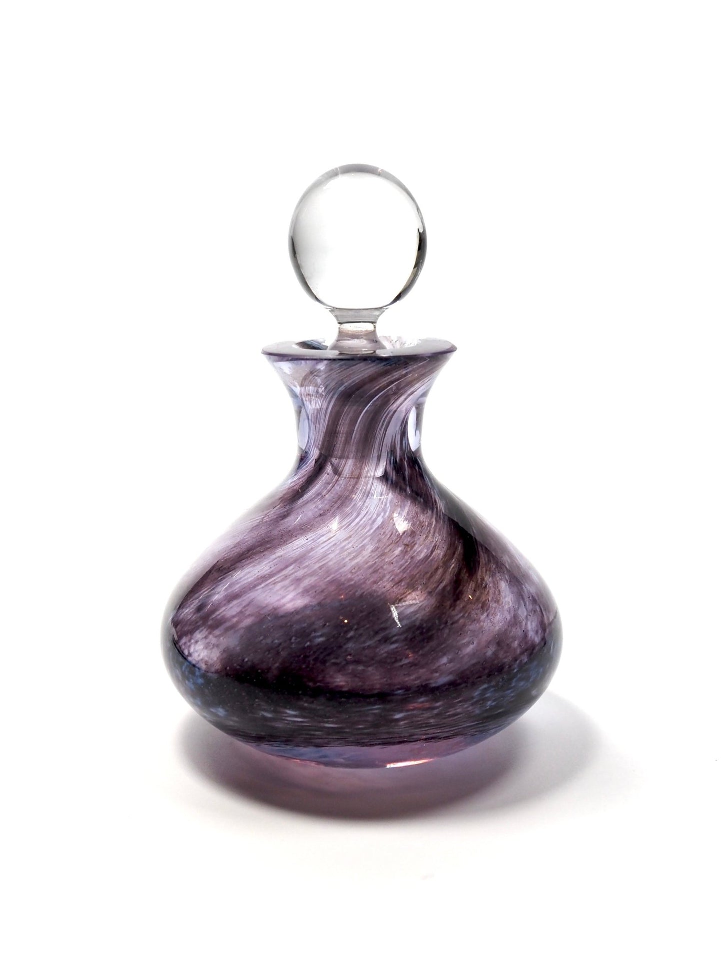 Purple Swirl Hand Blown Glass Perfume Bottle - Georgie's NYC - Decorative Bottles