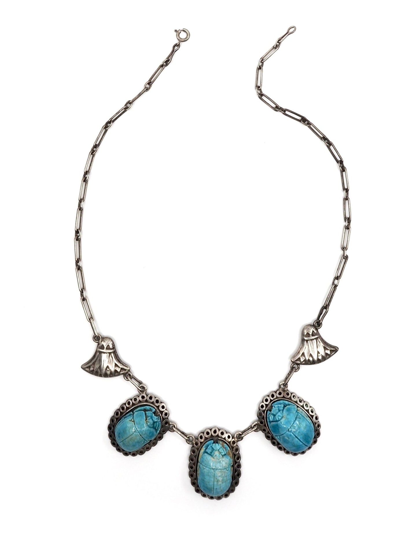 Scarab Sterling Silver Necklace - Georgie's NYC - Necklaces