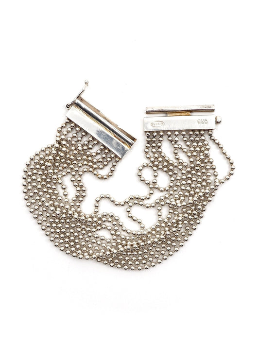 Sterling Silver Multi Strand Ball Chain Bracelet - Georgie's NYC - Bracelets