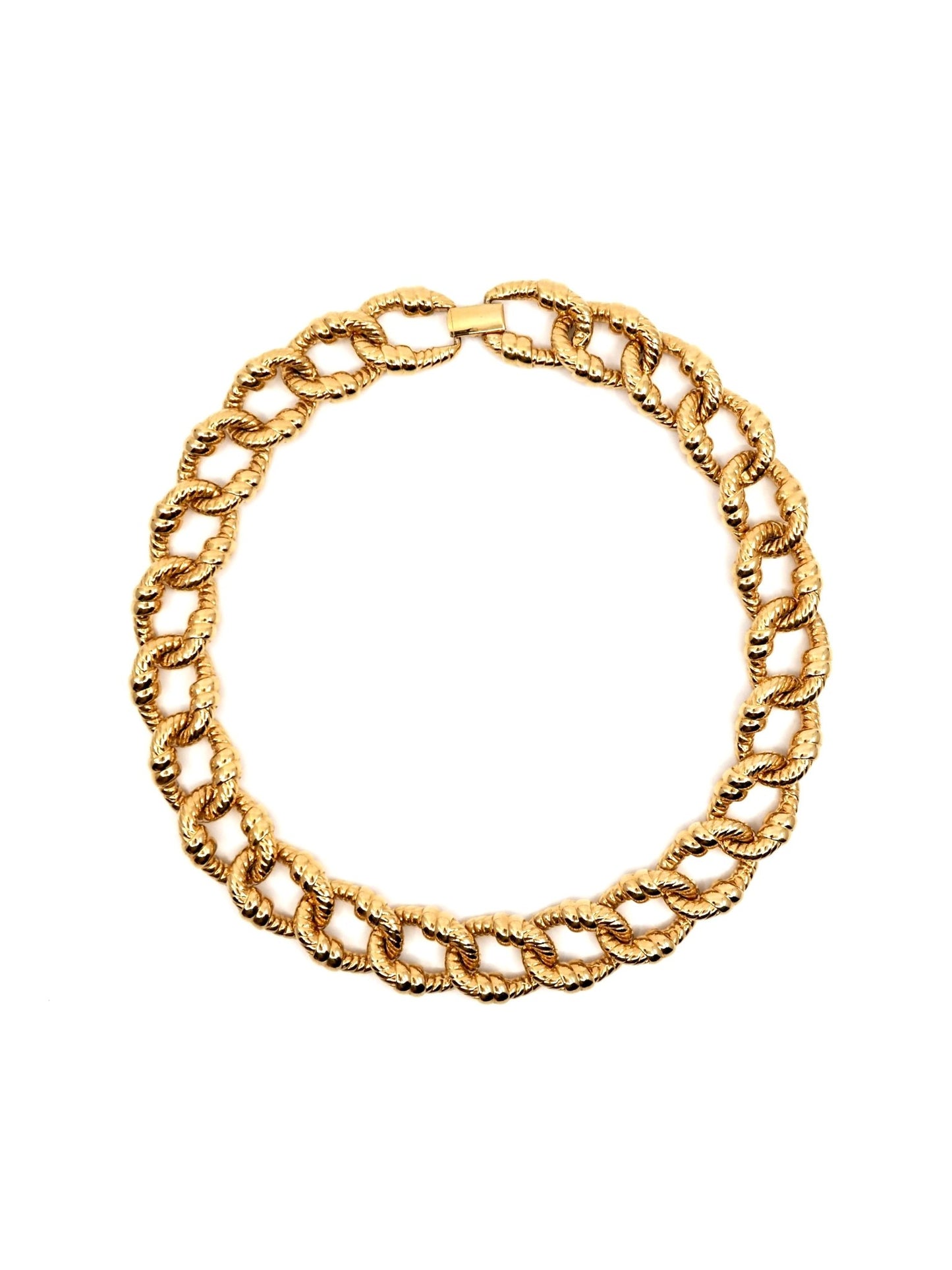 Textured Gold Chain Link Collar Necklace - Georgie's NYC - Necklaces