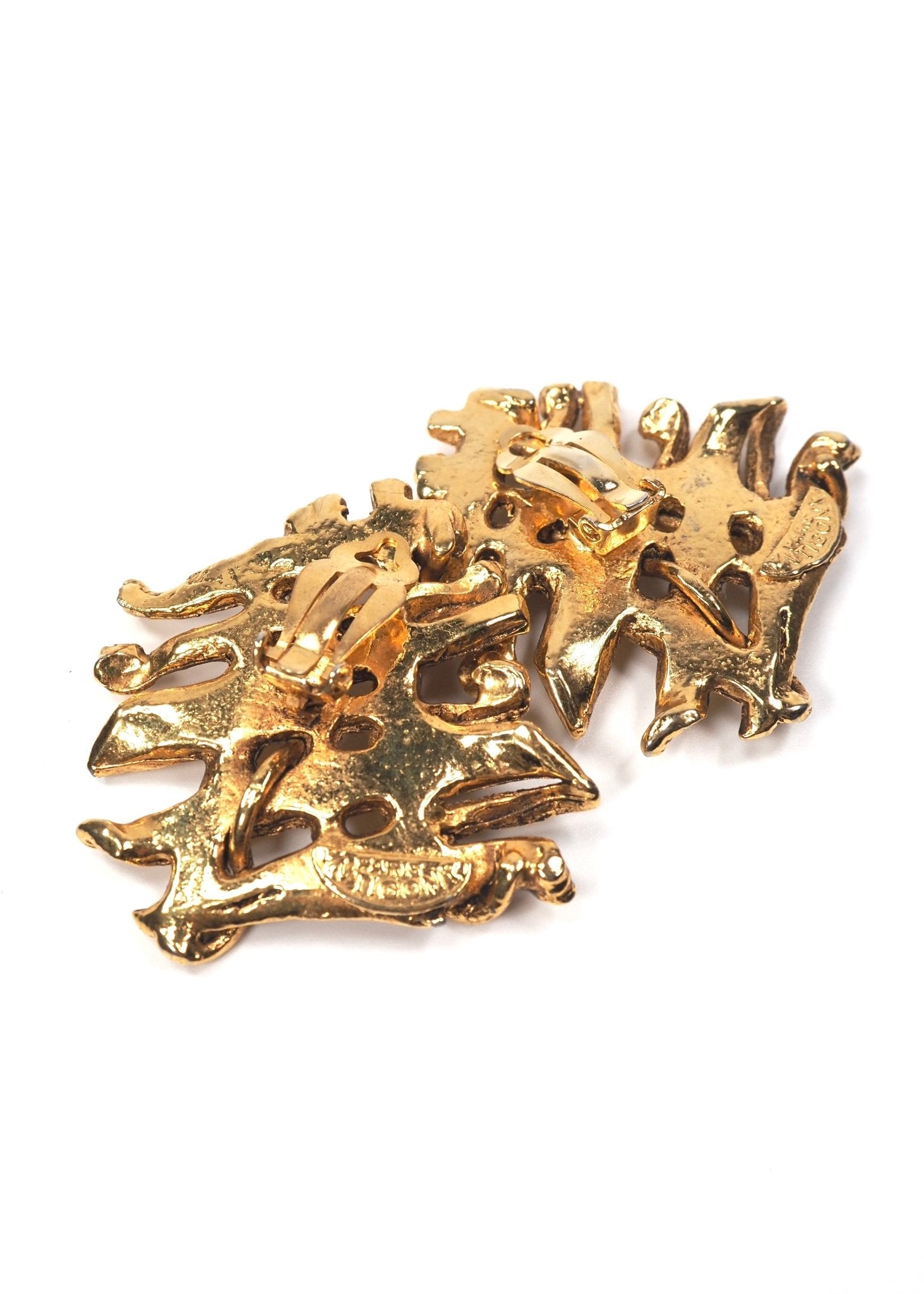 Antigona Gold Abstract Weave Earrings - Georgie's NYC - Earrings