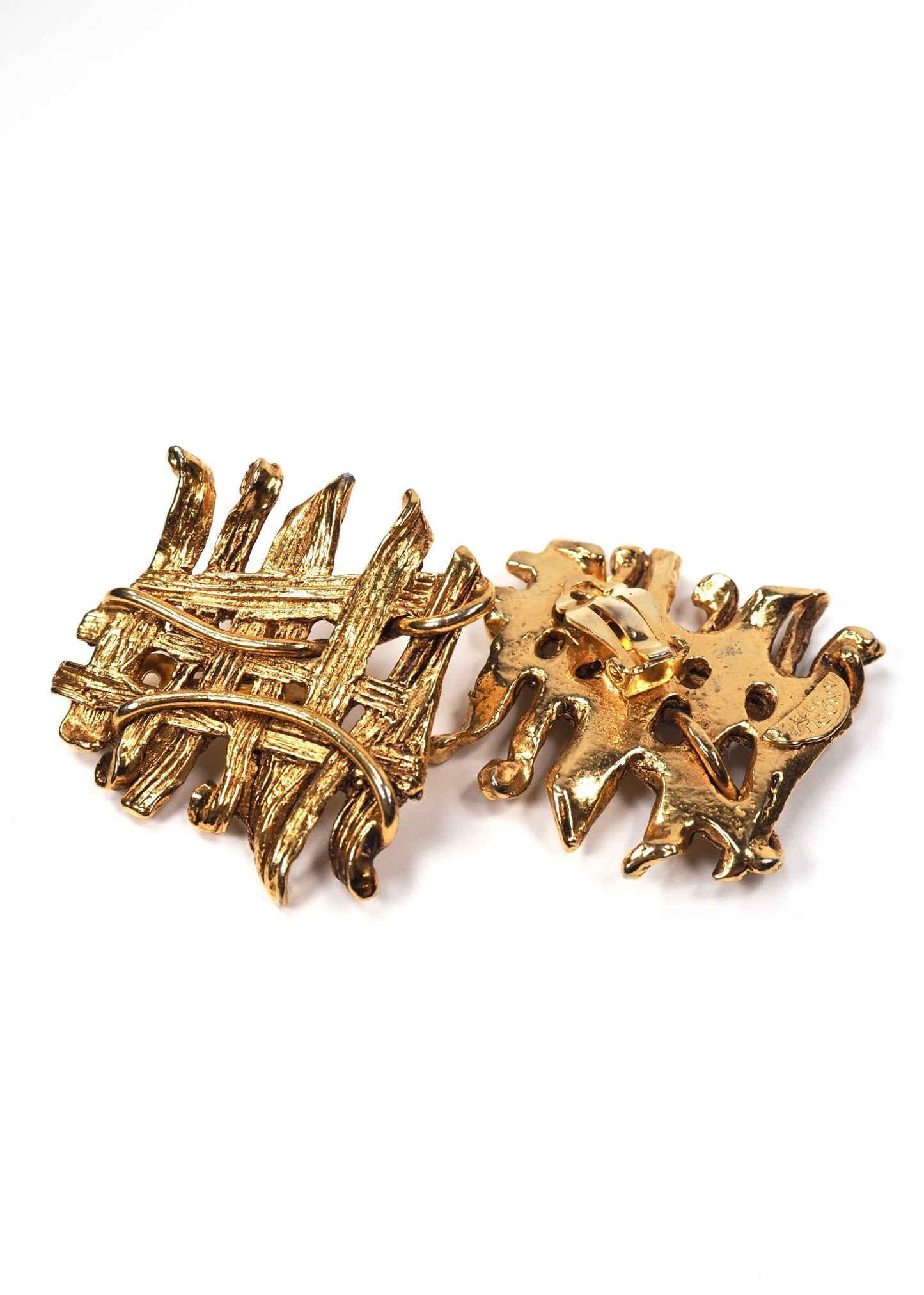 Antigona Gold Abstract Weave Earrings - Georgie's NYC - Earrings