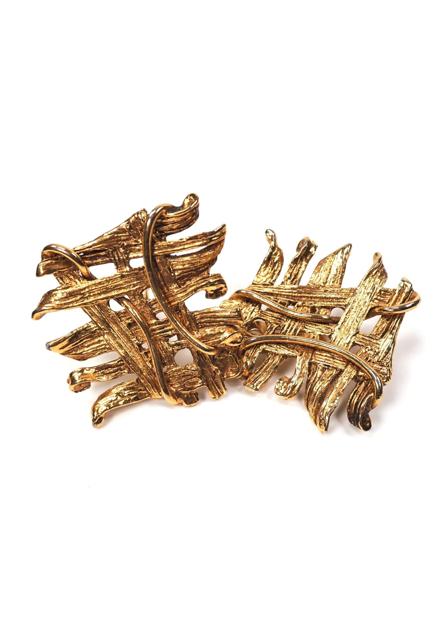 Antigona Gold Abstract Weave Earrings - Georgie's NYC - Earrings