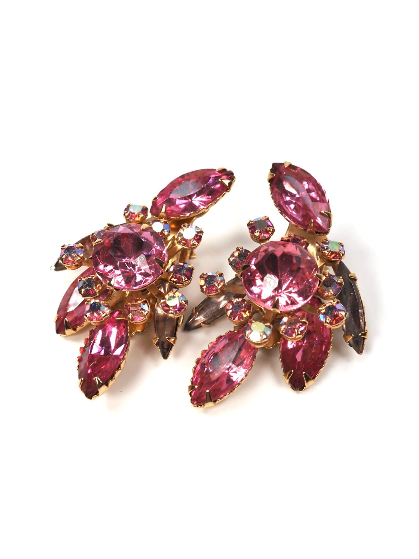 Beau Jewels Pink Rhinestone Crawler Earrings - Georgie's NYC - Earrings