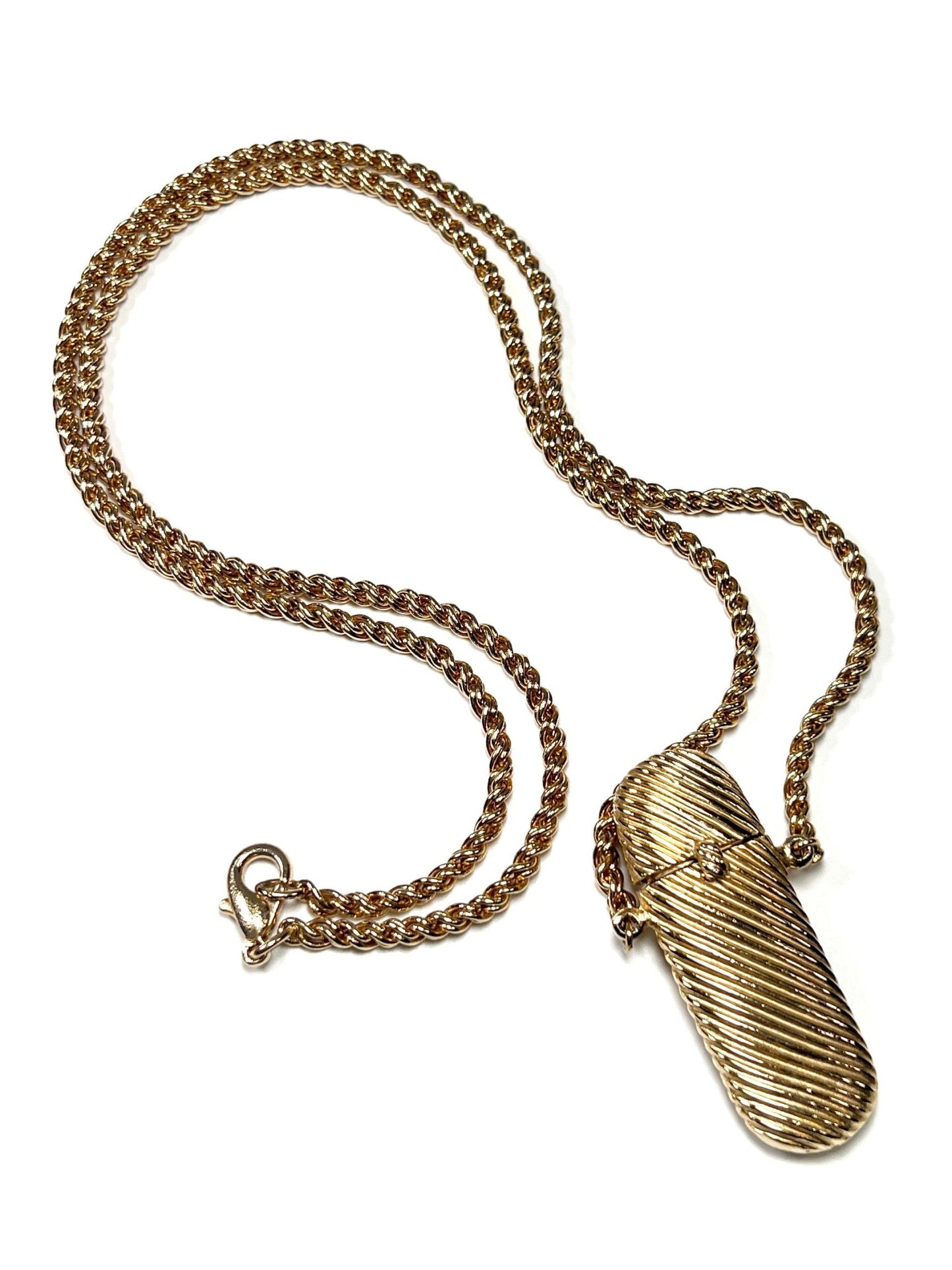 Carolee Gold Textured Micro Bag Pendant Necklace - Georgie's NYC - Necklaces