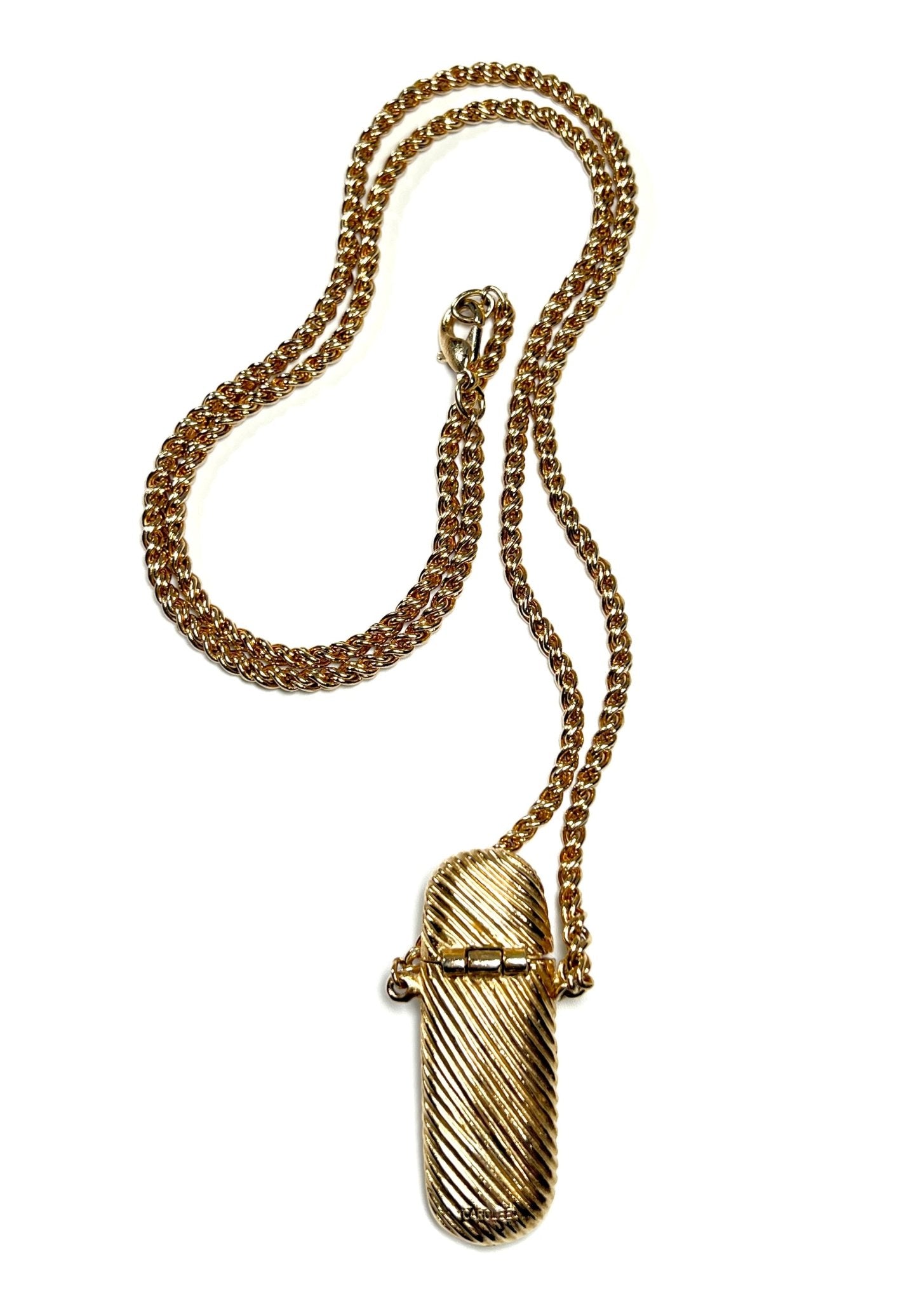 Carolee Gold Textured Micro Bag Pendant Necklace - Georgie's NYC - Necklaces