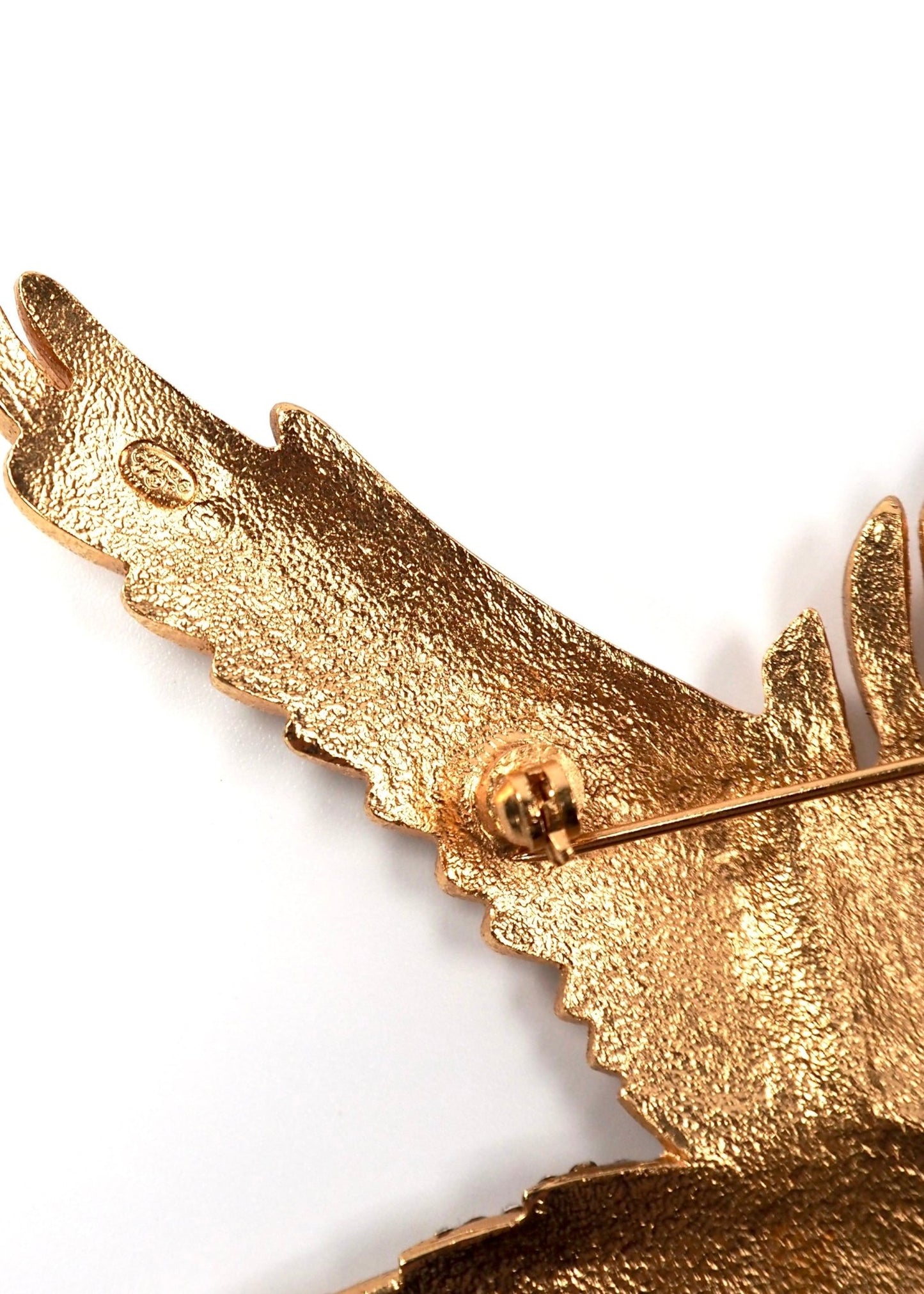 Chanel Gold and Crystal Rhinestone Eagle CC Brooch - Georgie's NYC - Brooches