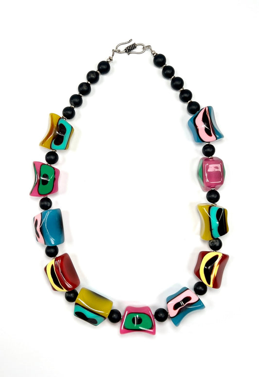 Colorful Pop Art Chunky Resin Necklace - Georgie's NYC - Necklaces