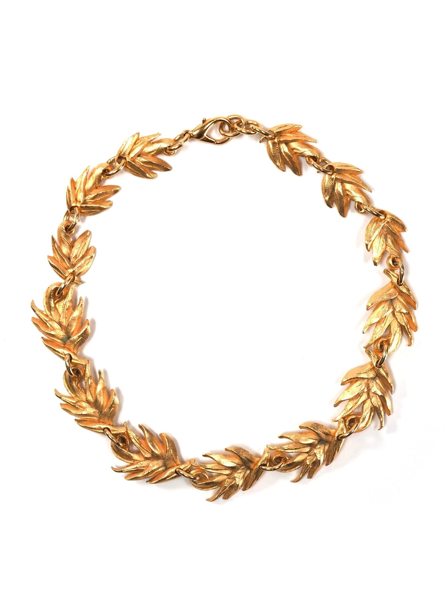 D'elfa Paris Matte Gold Wheat Choker Necklace - Georgie's NYC - Necklaces