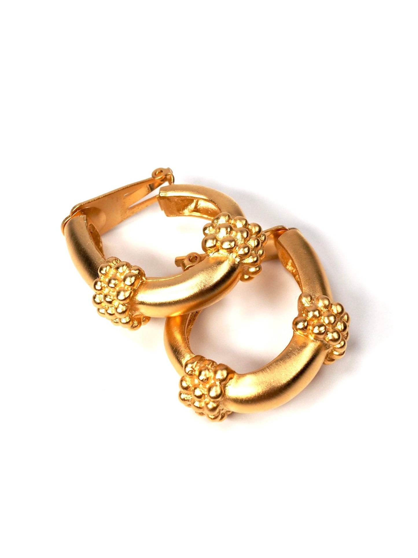 Garland Matte Gold Hoop Earrings - Georgie's NYC - Earrings