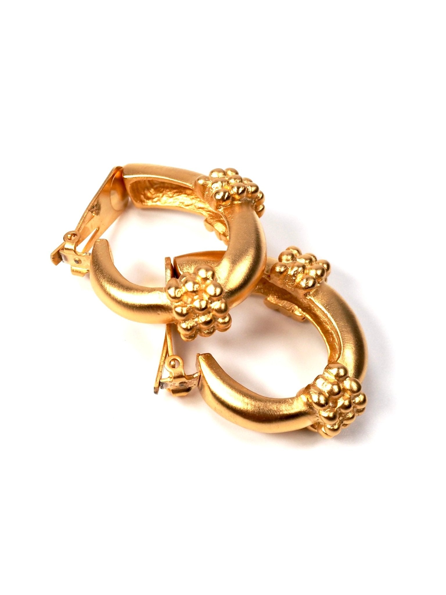 Garland Matte Gold Hoop Earrings - Georgie's NYC - Earrings