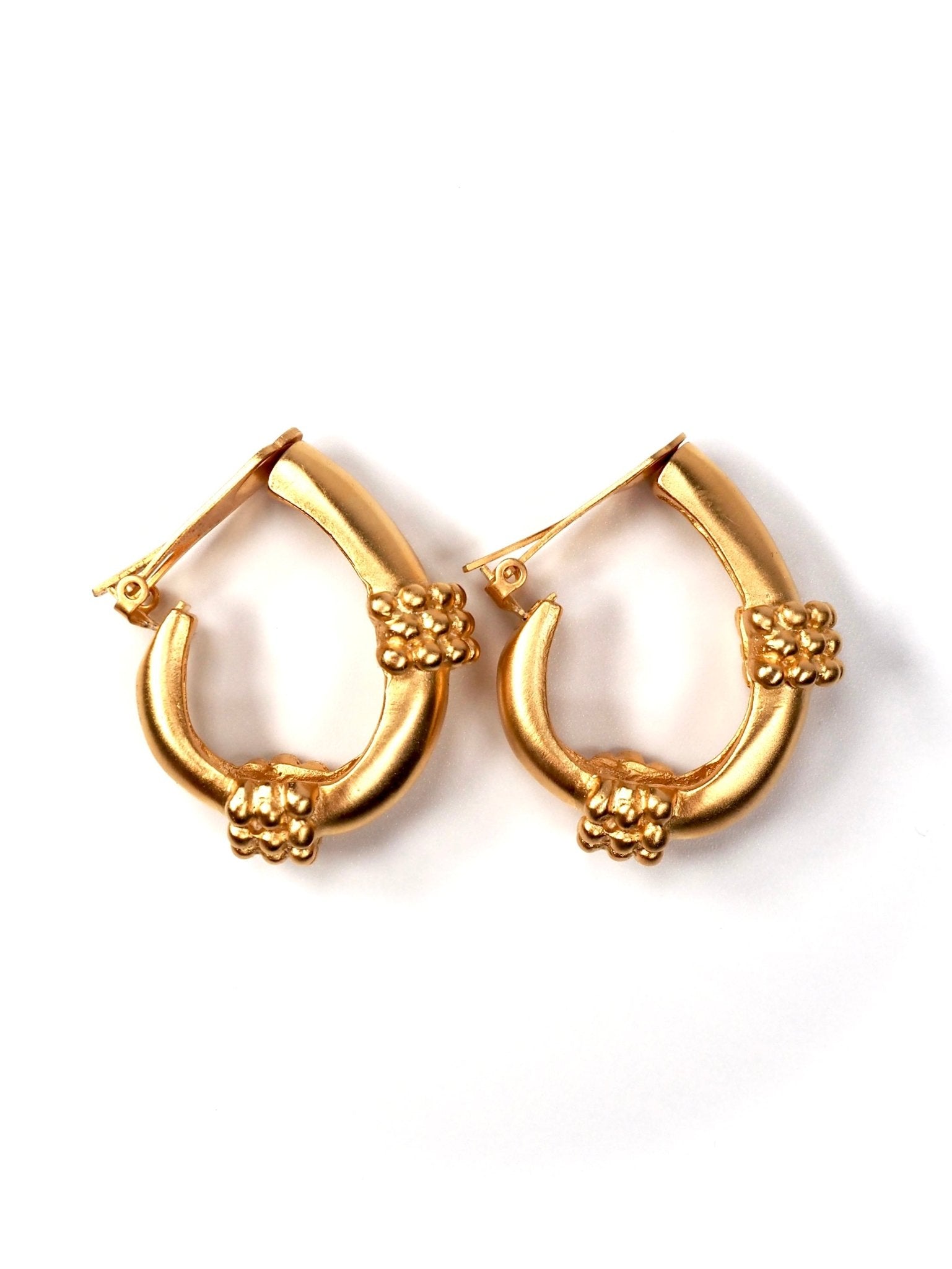 Garland Matte Gold Hoop Earrings - Georgie's NYC - Earrings