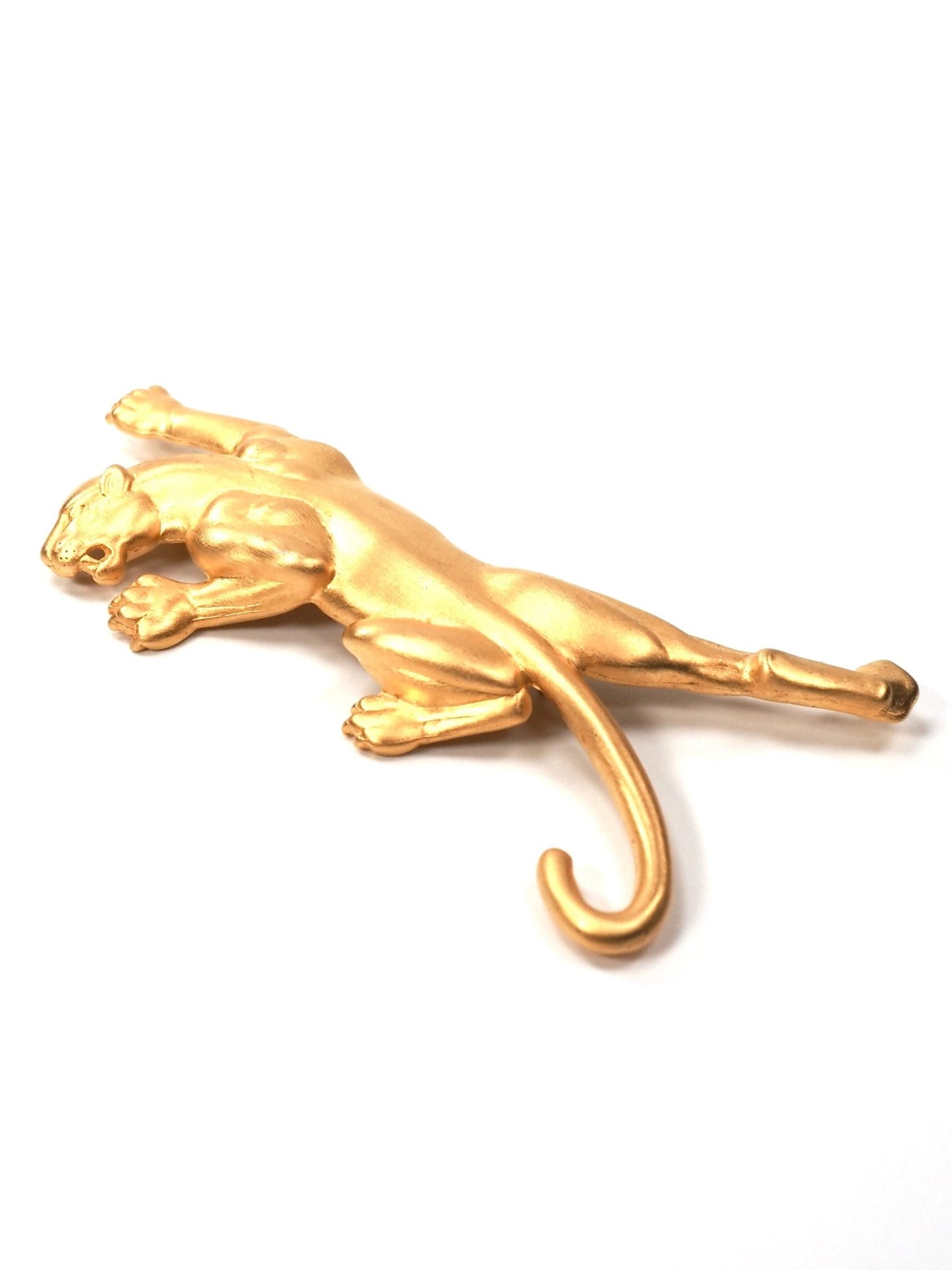 J.J. Jonette Matte Gold Jaguar Brooch - Georgie's NYC - Brooches