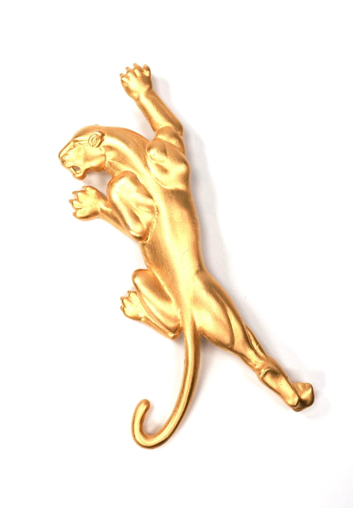 J.J. Jonette Matte Gold Jaguar Brooch - Georgie's NYC - Brooches