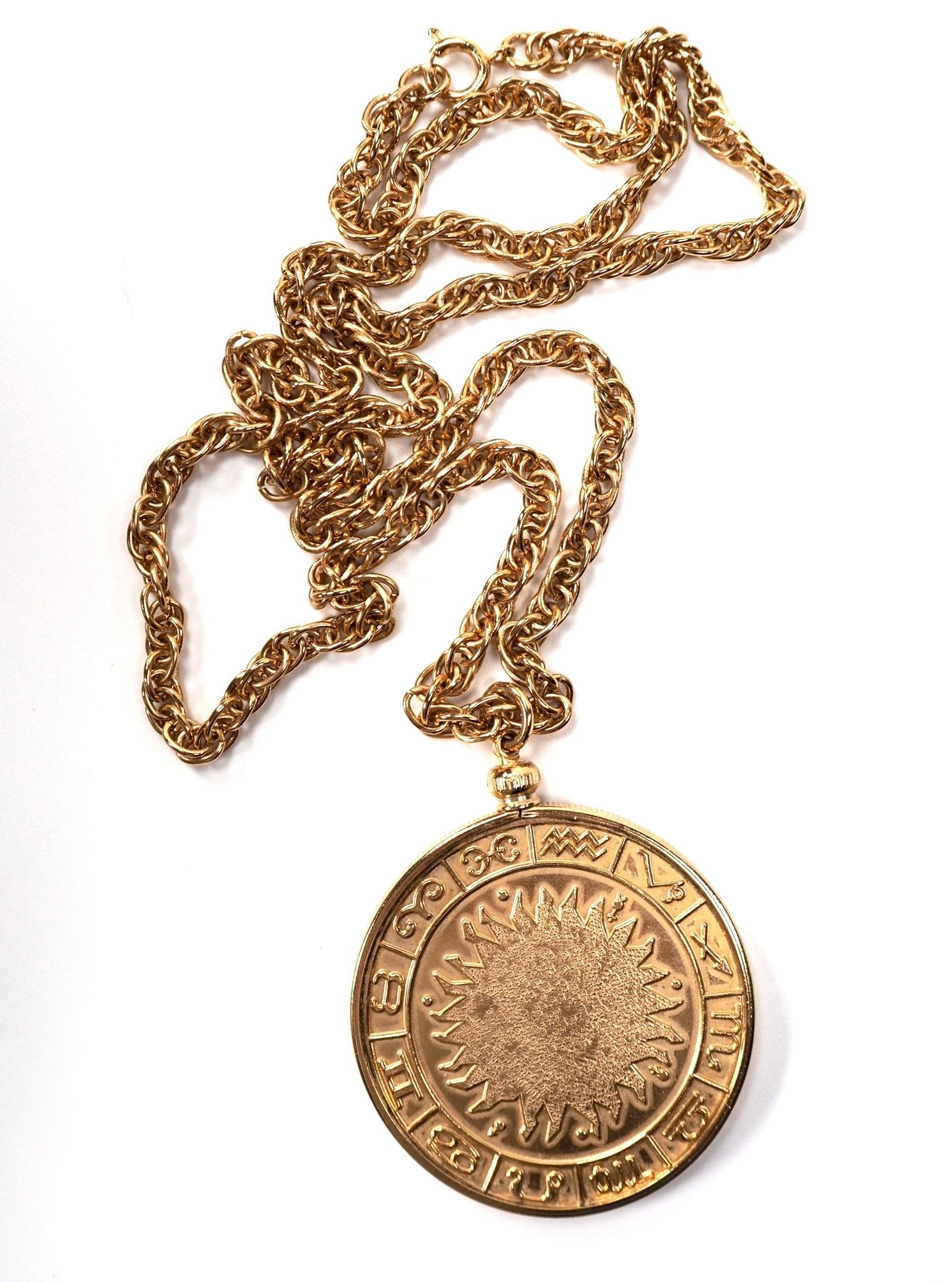 Libra Medallion Gold Pendant Necklace - Georgie's NYC - Necklaces