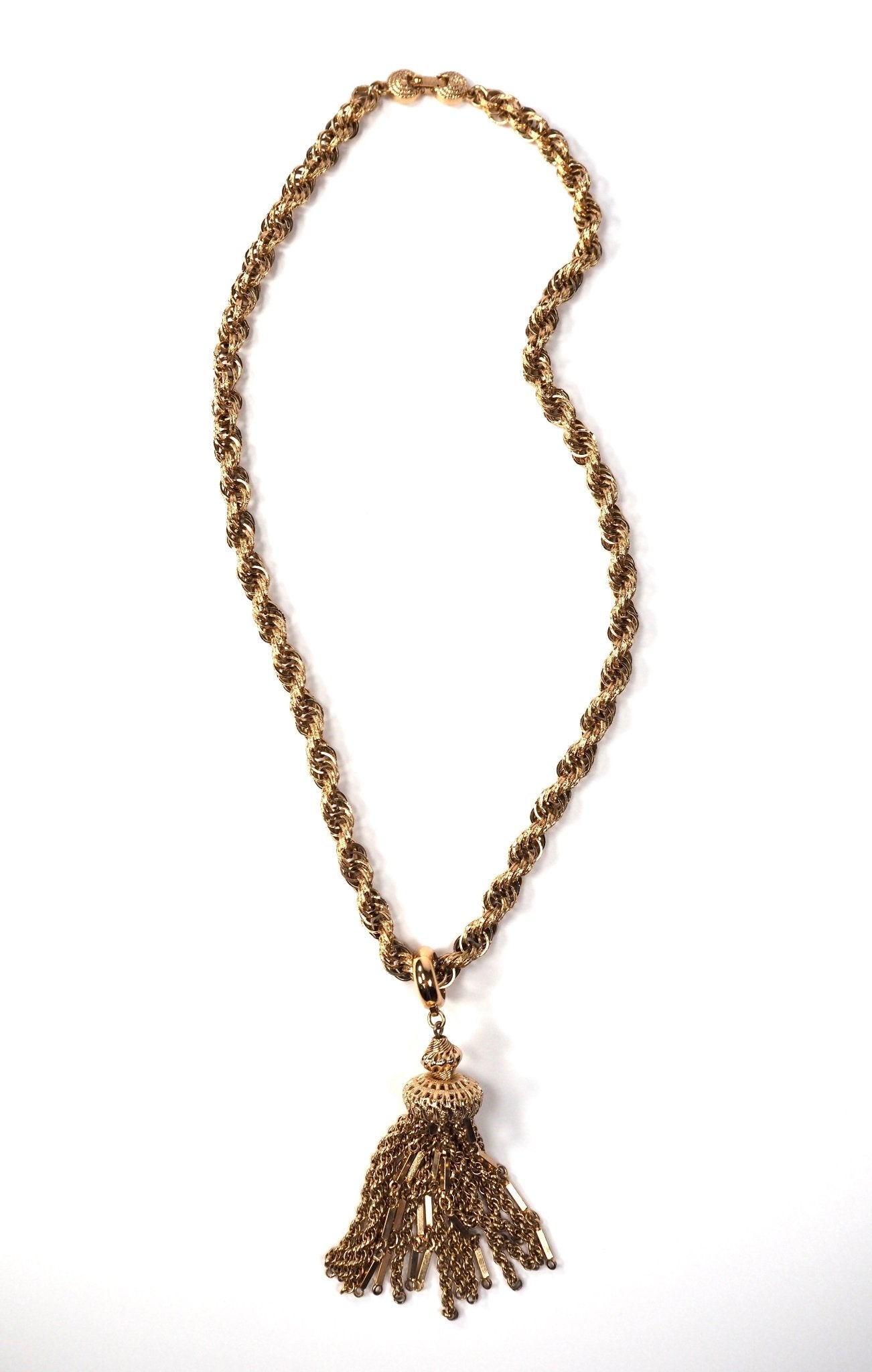 Monet Damita Gold Tassel Chain Necklace - Georgie's NYC - Necklaces