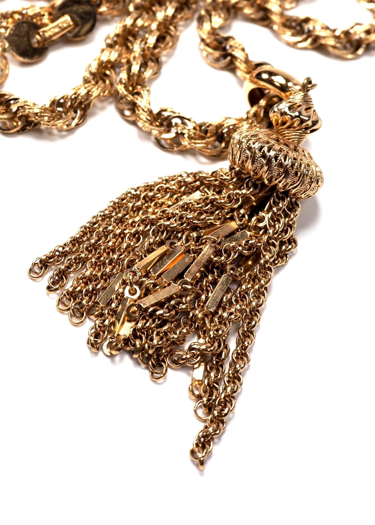 Monet Damita Gold Tassel Chain Necklace - Georgie's NYC - Necklaces