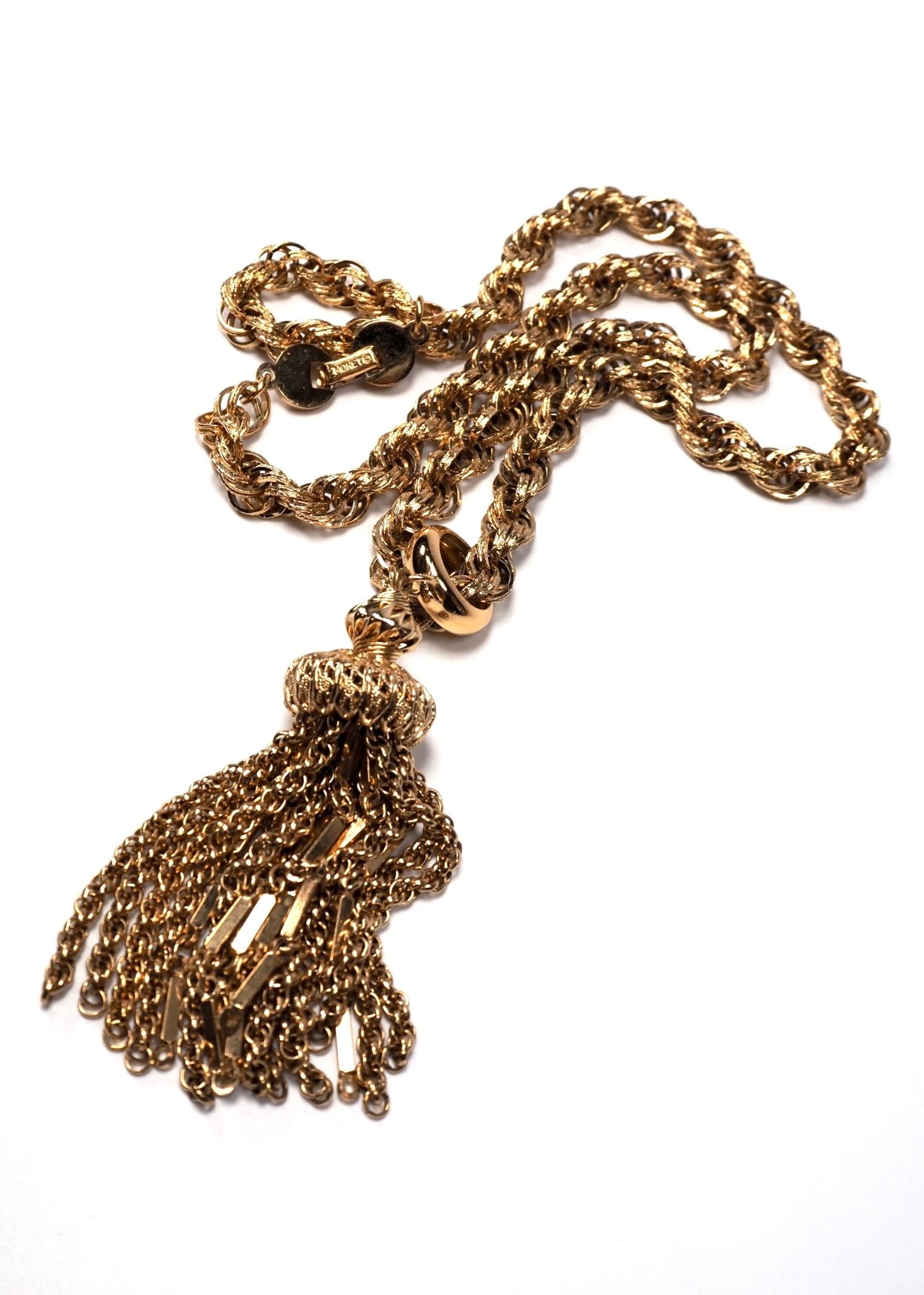 Monet Damita Gold Tassel Chain Necklace - Georgie's NYC - Necklaces