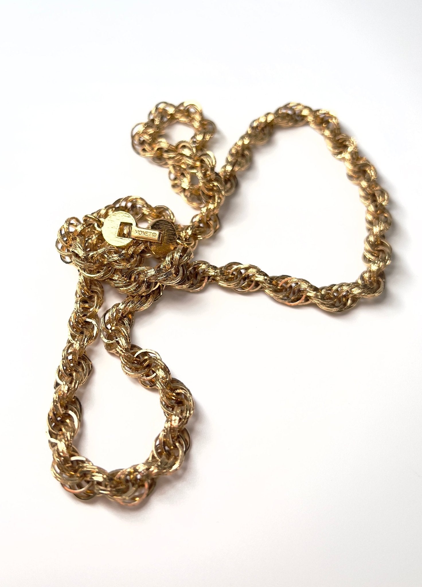 Buy Vintage Monet 16 Gold Tone Chain Necklace 844 Very Thin Chain Online in  India - Etsy