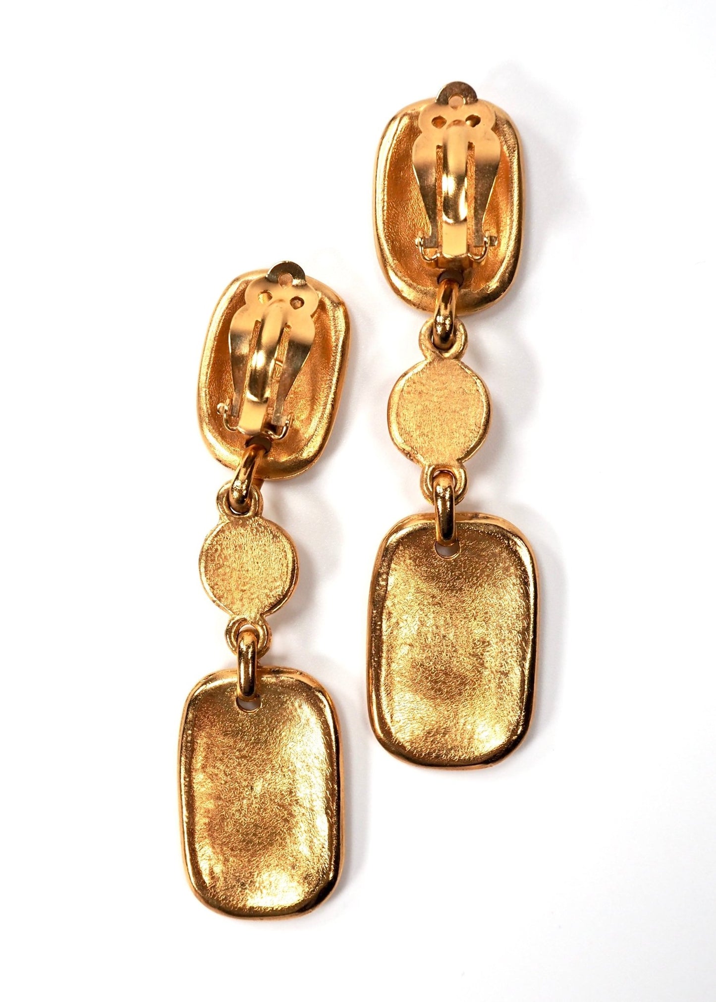 Sphinx Matte Gold and Faux Pearl Dangle Earrings - Georgie's NYC - Earrings