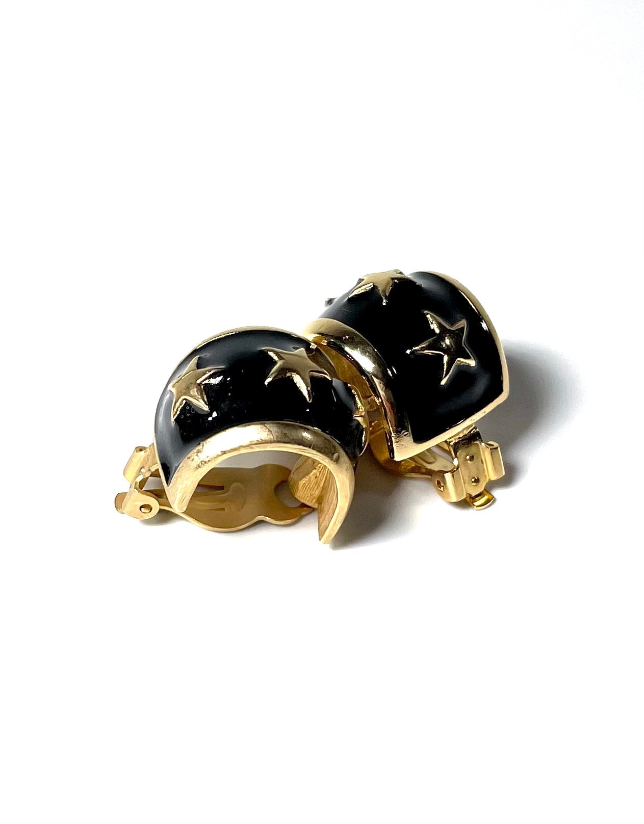 Star Banner Black and Gold Earrings - Georgie's NYC - Earrings