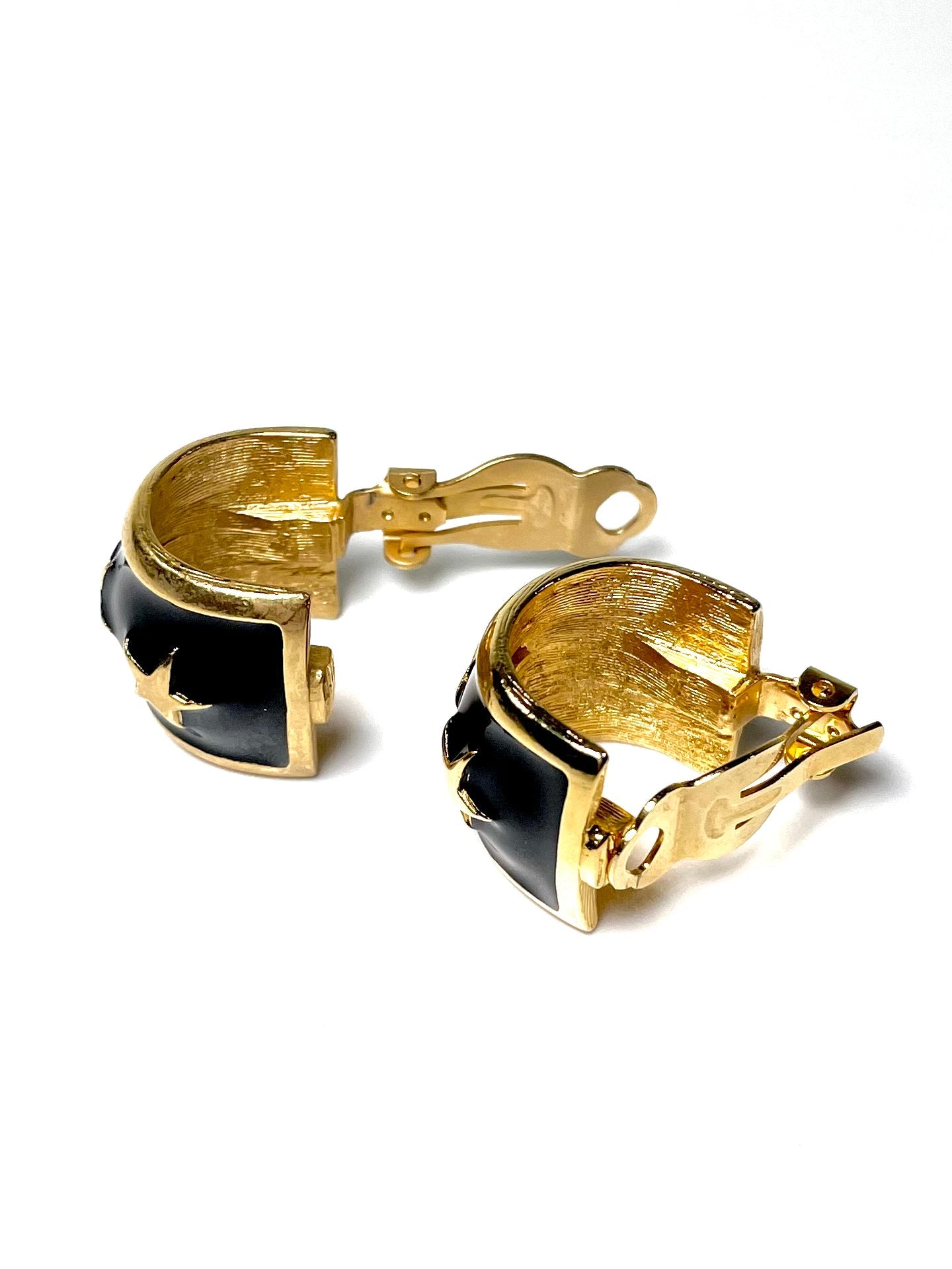 Star Banner Black and Gold Earrings - Georgie's NYC - Earrings